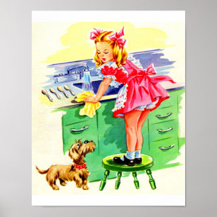 Poster Enseigner à Rover comment laver la vaisselle