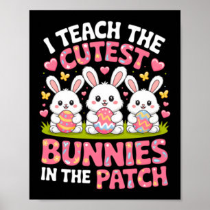 Poster Enseigner aux lapins les plus mignons dans le patc