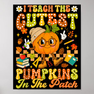 Poster Enseigner la citrouille la plus mignonne du patch