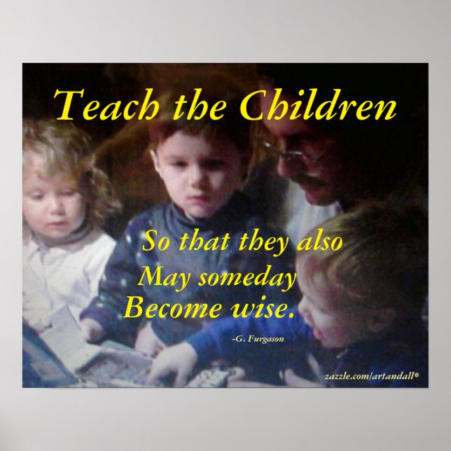 POSTER ENSEIGNER L'AFFICHAGE DES ENFANTS (Devant)