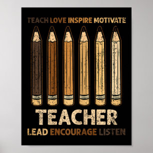 Poster Enseigner l'amour Inspirer enseignant Histoire noi