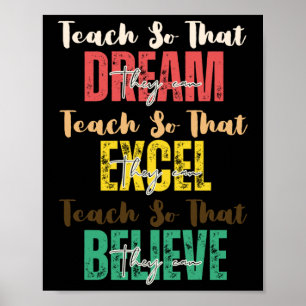 Poster Enseigner Pour Qu'Ils Puissent Rêver Le Mois De L'