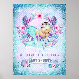 Poster Enseignes de bienvenue pour Baby Shower de petite