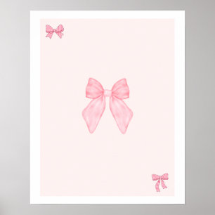 Poster Ensemble d'art mural de rubans roses tendance , Af