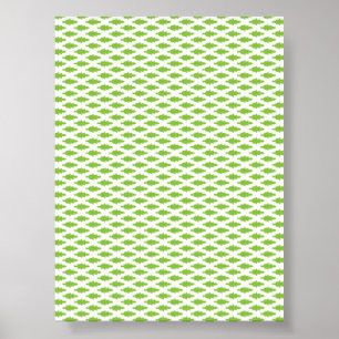 Poster Ensemble de dossiers verts botaniques