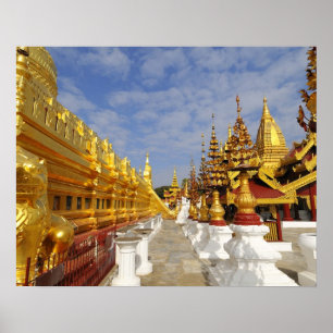 Poster Ensemble de la pagode Shwezigon à Bagan (Pagan),