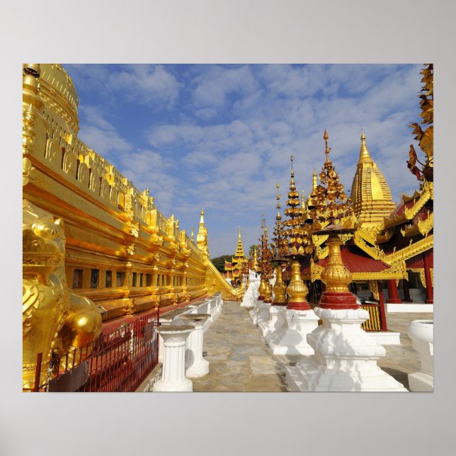 Poster Ensemble de la pagode Shwezigon à Bagan (Pagan), (Devant)
