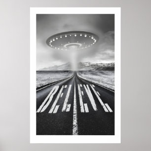 Poster Ensemble d'impression d'art UFO Conceptions de sou