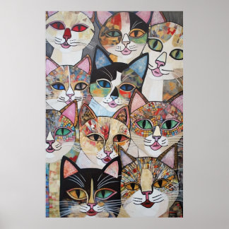 Poster Ensemble Kaleidoscopique Feline