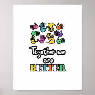 Poster Ensemble Nous Sommes Forts Et Meilleurs Motivation