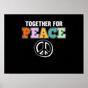 Poster Ensemble pour la paix Soutien de la Terre Journée 