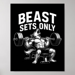 Poster Ensembles de bêtes Seulement Loup Gym Workout Fitn