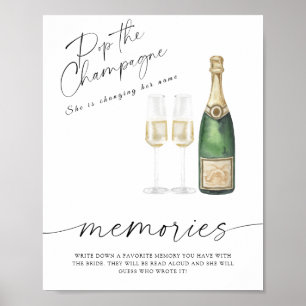 Poster Enterrement de vie de jeune fille au champagne - s
