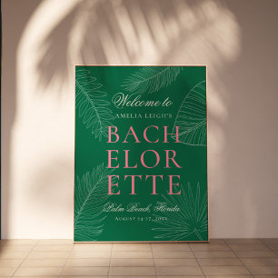 Poster Enterrement de vie de jeune fille aux feuilles de