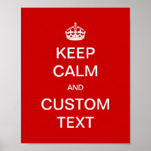 Entièrement personnalisé Gardez le calme et Custom