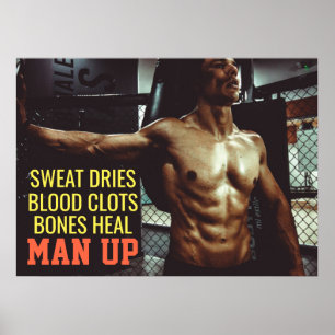 Poster Entraînement abdominal motivation salle de sport