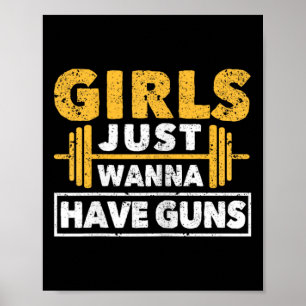 Poster Entraînement Amusant Girl Gym Athlète Girls Just W