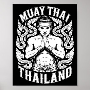 Poster Entraînement au Muay Thai Kickboxing Thaïlande Vin