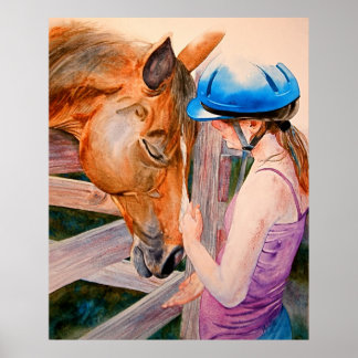 Poster Entraînement Cheval L'Amour des Chevaux Canvas Pri