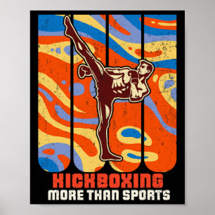 Poster Entraînement d'arts martiaux Karaté Kickboxing Tae