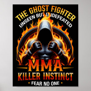 Poster Entraînement de combat de combattant d'arts martia