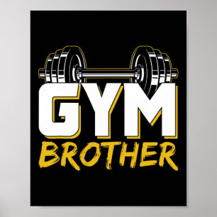 Poster Entraînement de frère de gym Fitness Workout Muscu