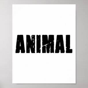 Poster Entraînement de lapin de gym animalier Bodybuildin