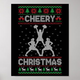 Poster Entraînement de meneuse de claques de Noël joyeux