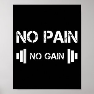 Poster Entraînement de motivation sans douleur sans gain
