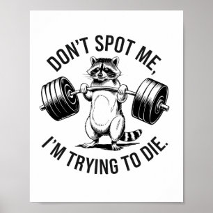 Poster Entraînement de musculation Ne me repérez pas, j'e