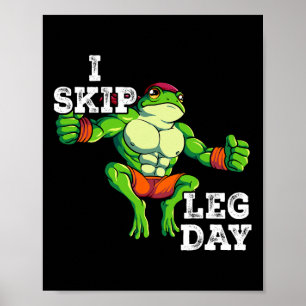 Poster Entraînement de poids de gymnastique I Skip Leg Da