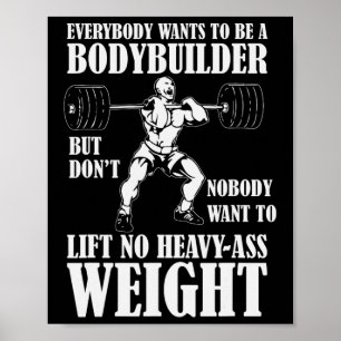 Poster Entraînement Drôle Tout Le Monde Veut Être Un Body