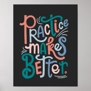 Poster Entraînement noir rend l'affiche meilleure