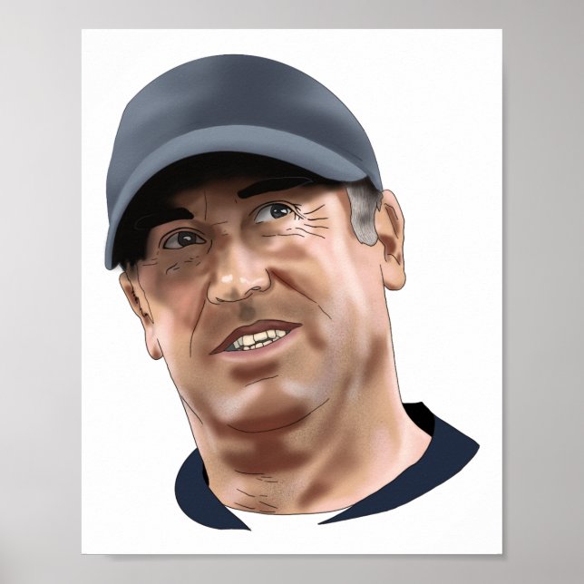 Poster Entraîneur-chef du quart-arrière de football (Devant)