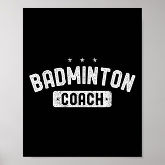 Poster Entraîneur de badminton Badminton vintage