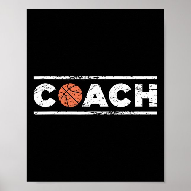 Poster Entraîneur de basket-ball en détresse (Devant)