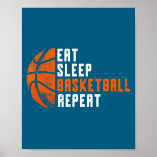 Poster Entraîneur de Basketball Manger Dormir Basketball