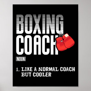 Poster Entraîneur de boxe Funny Sports Définition Entraîn