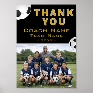 Poster Entraîneur de Football Équipe Photo