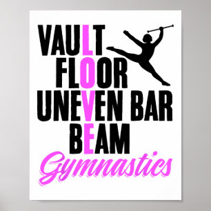 Poster Entraîneur de Gymnastique Acrobatie Gymnaste Gymna