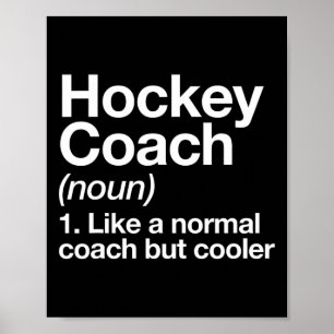 Poster Entraîneur de hockey Définition Entraîneur de spor