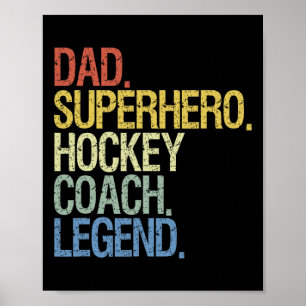 Poster entraîneur de hockey Joueur de hockey sur glace Ca