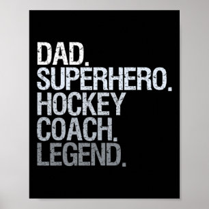 Poster Entraîneur de hockey Joueur de hockey sur glace Ca