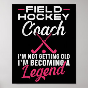 Poster Entraîneur de hockey sur gazon Entraîneur de hocke
