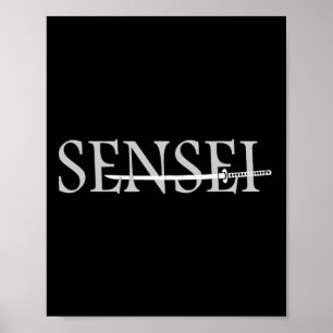 Poster Entraîneur des arts martiaux du Sensei