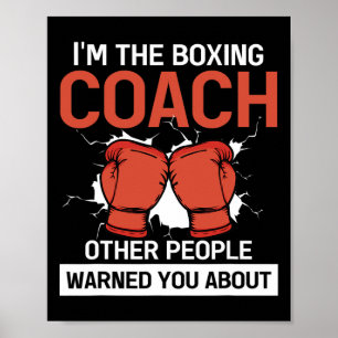 Poster Entraîneur du club de boxe Boxer Kickboxing Boxing