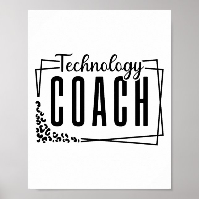 Poster Entraîneur en technologie pédagogique Design Cool  (Devant)