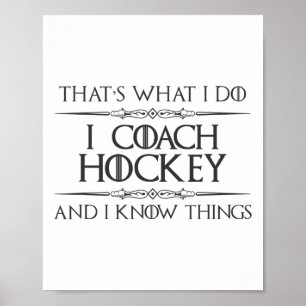 Poster Entraîneurs de hockey - J'entraîne au hockey et je
