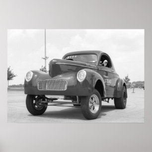 Poster Entrave vintage - Willys Gasser