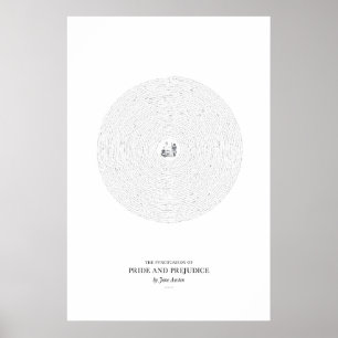 Poster Entre les mots : Orgueil et Préjugés